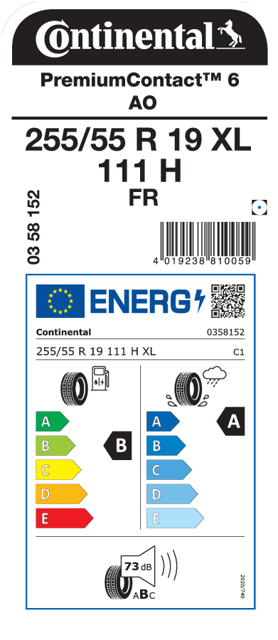 Pneumatika Continental PremiumContact 6 255/55 R19 111H XL AO Continental PremiumContact 6 255/55 R19 111H XL AO