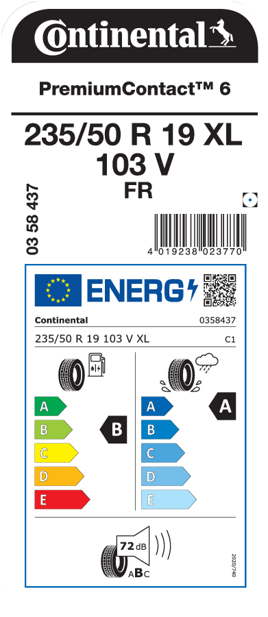Pneumatika Continental PremiumContact 6 235/50 R19 103V XL Continental PremiumContact 6 235/50 R19 103V XL