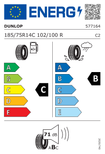 Dunlop Econodrive 185/75 R14 C 102/100R